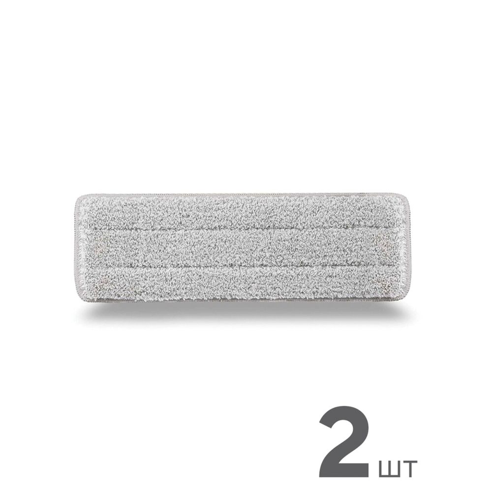 Насадки МОП для швабры (кармашки с 1-й стороны) КОМПЛЕКТ 2 шт., микрофибра, 33х12,5 см, LAIMA