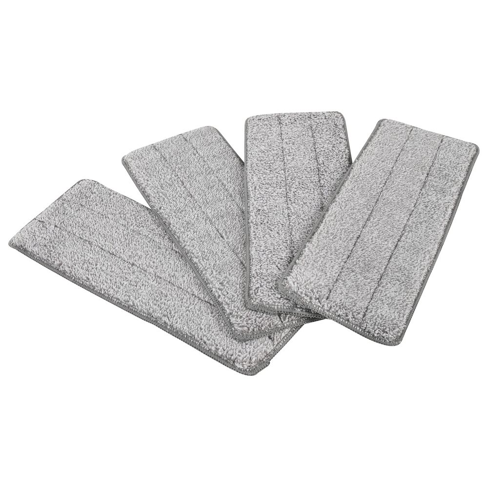 Насадки МОП для швабры (кармашки с 1-й стороны) КОМПЛЕКТ 4 шт., микрофибра, 33х12,5 см, LAIMA