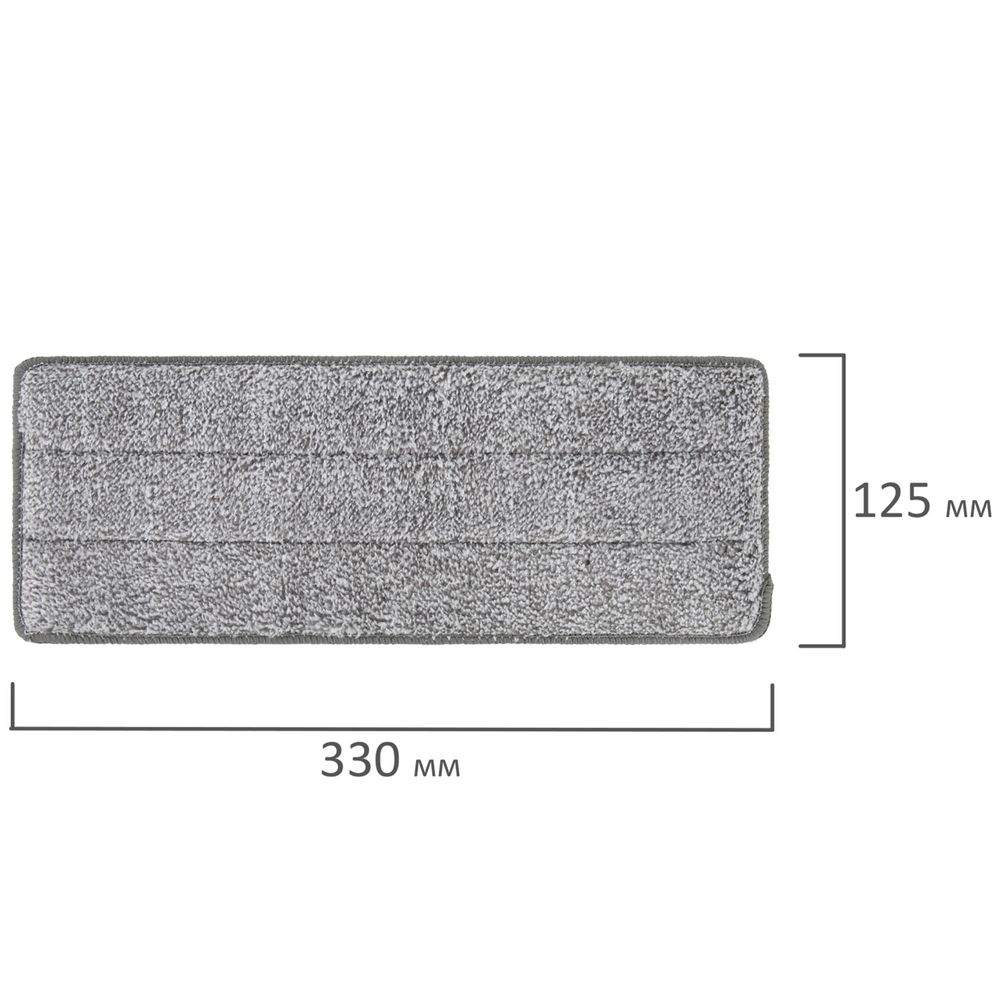 Насадки МОП для швабры (кармашки с 1-й стороны) КОМПЛЕКТ 4 шт., микрофибра, 33х12,5 см, LAIMA