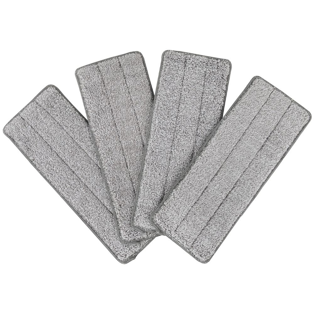 Насадки МОП для швабры (кармашки с 2-х сторон) КОМПЛЕКТ 4 шт., микрофибра, 33х12,5 см, LAIMA