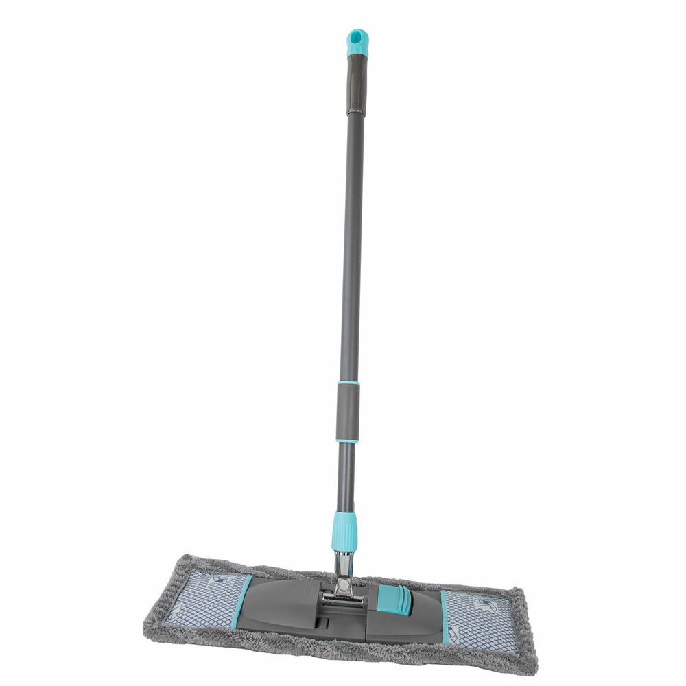 Швабра с насадкой 42 см, телескопический черенок 75-120 см, микрофибра, карманы, LAIMA HOME