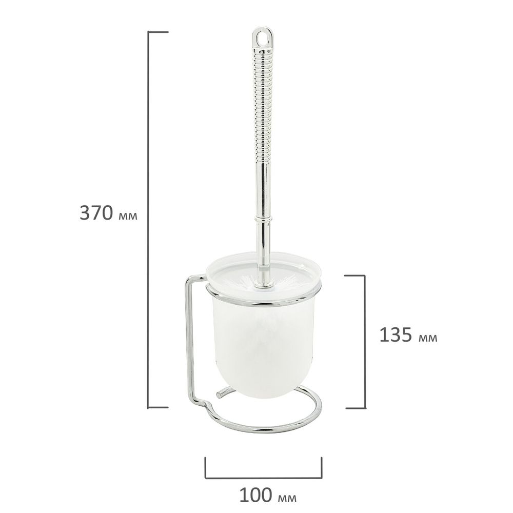 Ерш для унитаза LAIMA на металлической подставке, пластиковый, хромовый