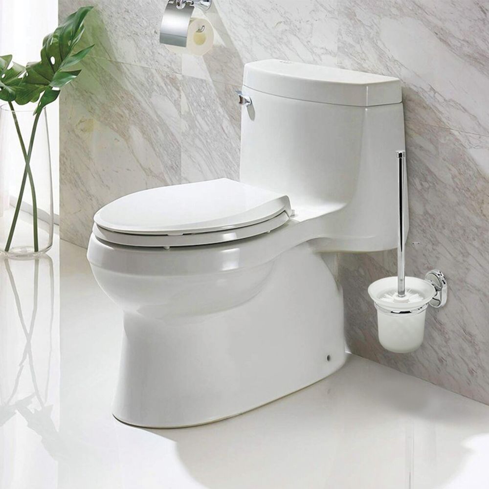 Ерш для унитаза LAIMA, подставка из толстого стекла, крепление к стене, хромированная сталь