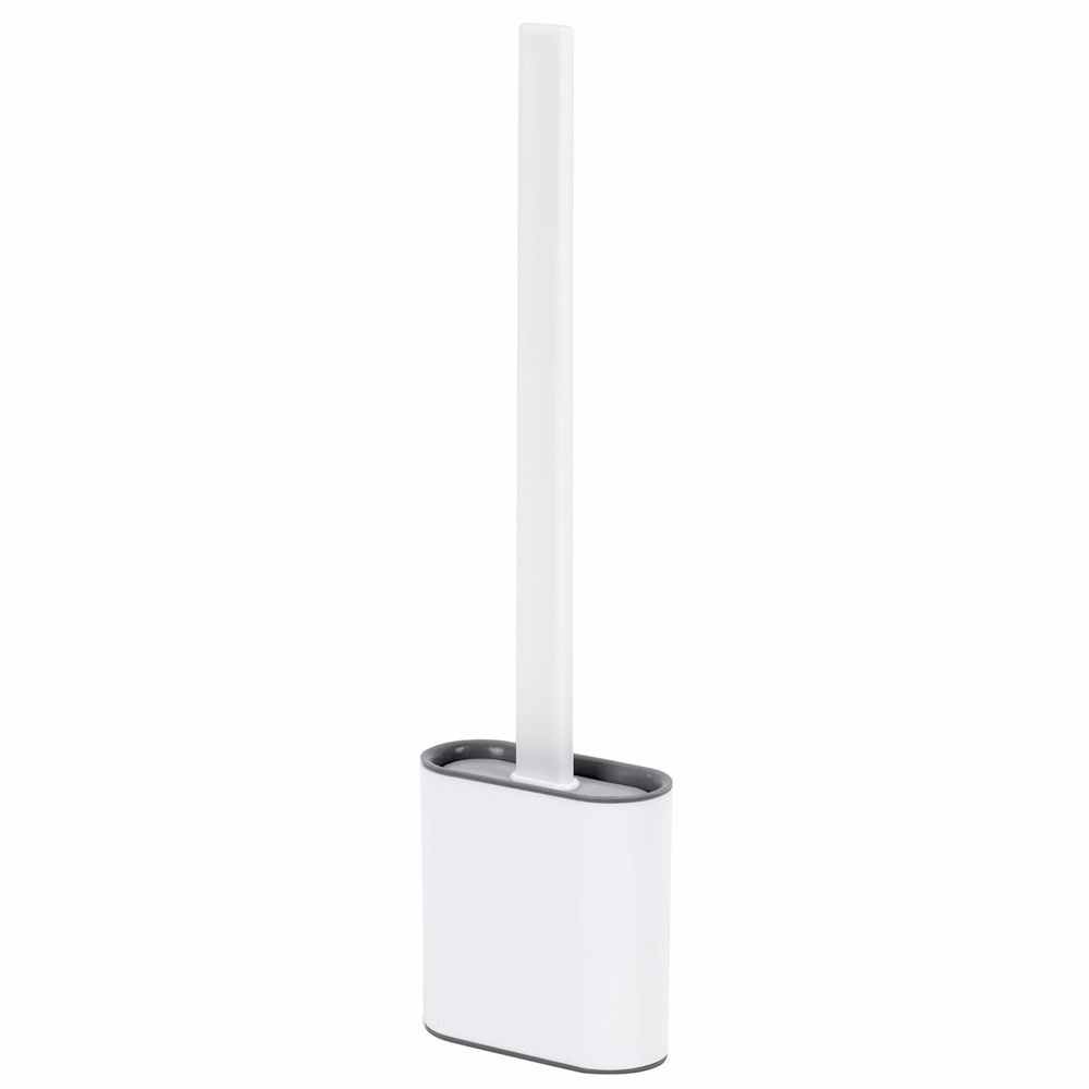 Ершик для унитаза силиконовый FLAT TYPE (плоский) напольный / настенный с креплением, LAIMA