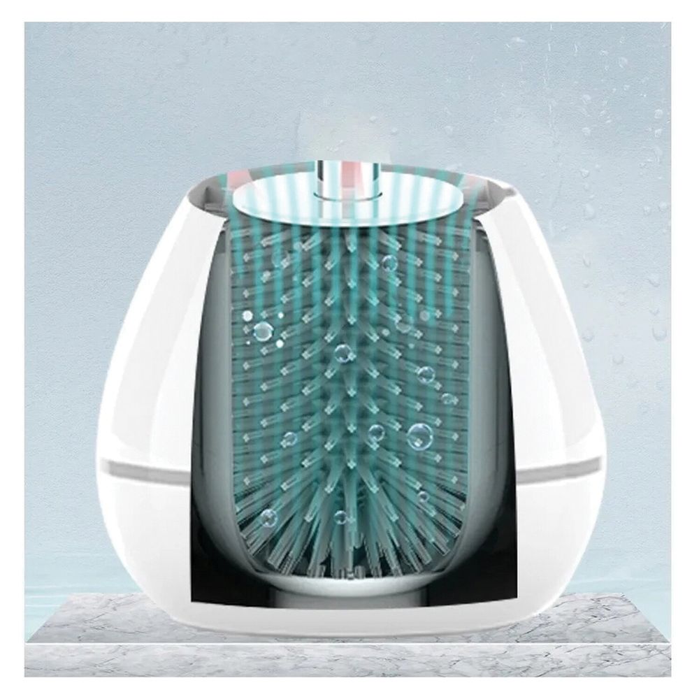 Ершик для унитаза силиконовый STANDART TYPE (овальный) напольный, с пинцетом, LAIMA