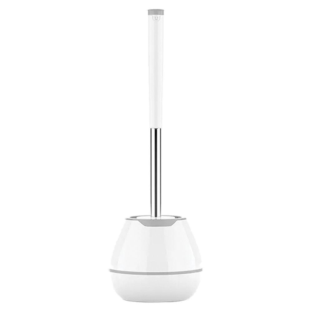 Ершик для унитаза силиконовый STANDART TYPE (овальный) напольный, с пинцетом, LAIMA