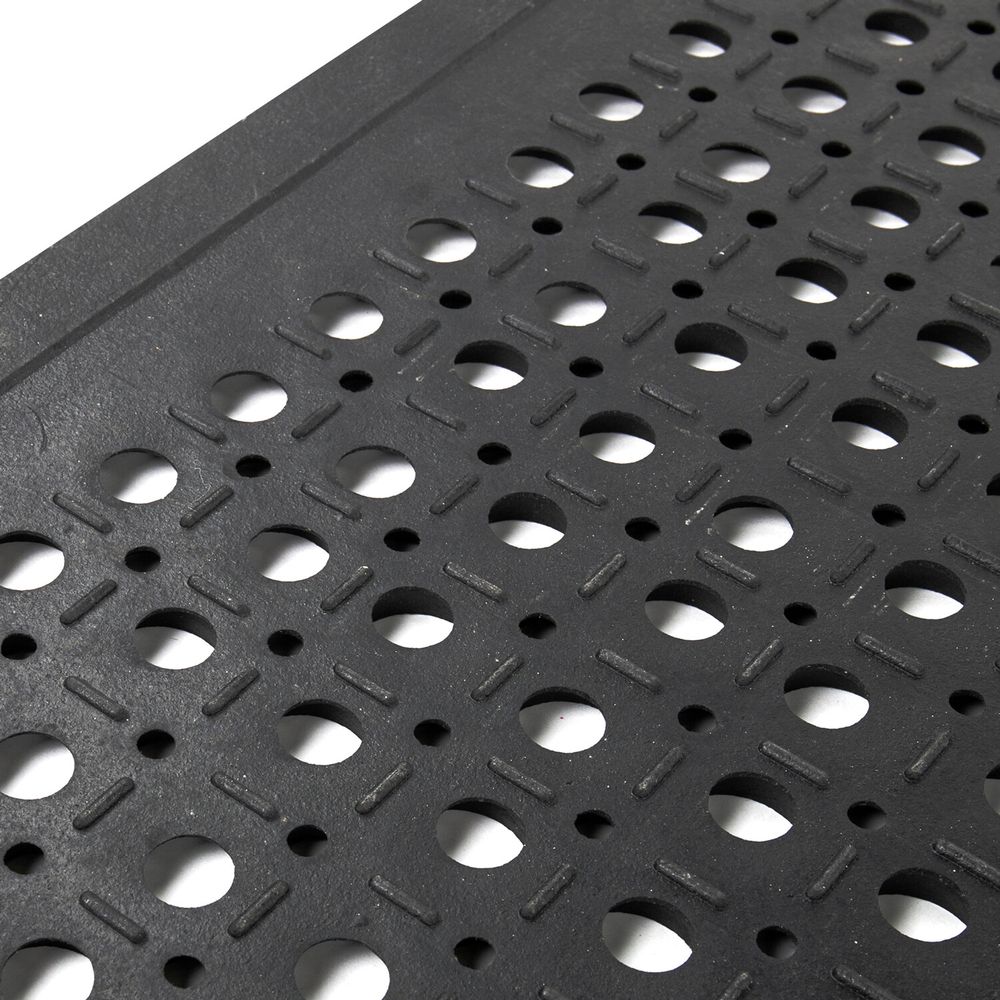 Коврик входной резиновый грязесборный перфорированный, 90х150 см, толщина 12 мм, LAIMA EXPERT