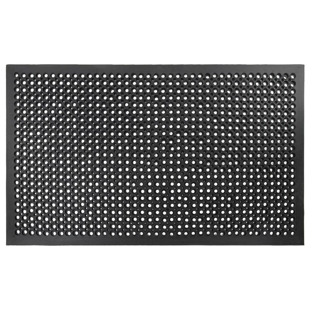 Коврик входной резиновый грязесборный перфорированный, 90х150 см, толщина 12 мм, LAIMA EXPERT