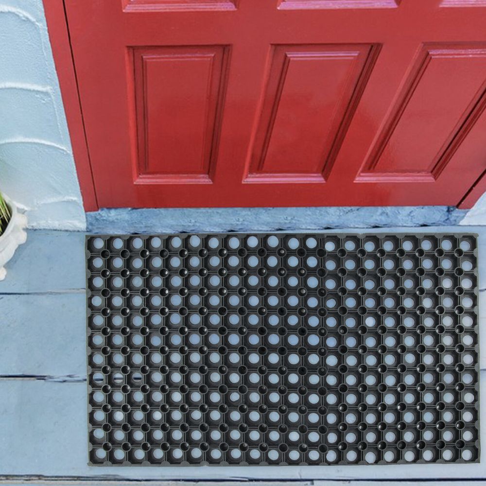 Коврик входной резиновый грязесборный ячеистый, 80х120 см, толщина 16 мм, LAIMA EXPERT