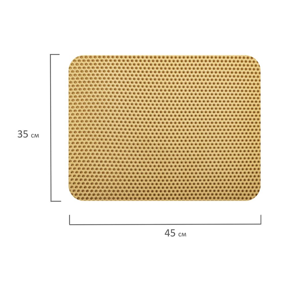 Коврик EVA / ЭВА универсальный 35х45 см ячеистый (СОТЫ) применим для сушки посуды, кухни, ванной, животных, цвет БЕЖЕВЫЙ LAIMA