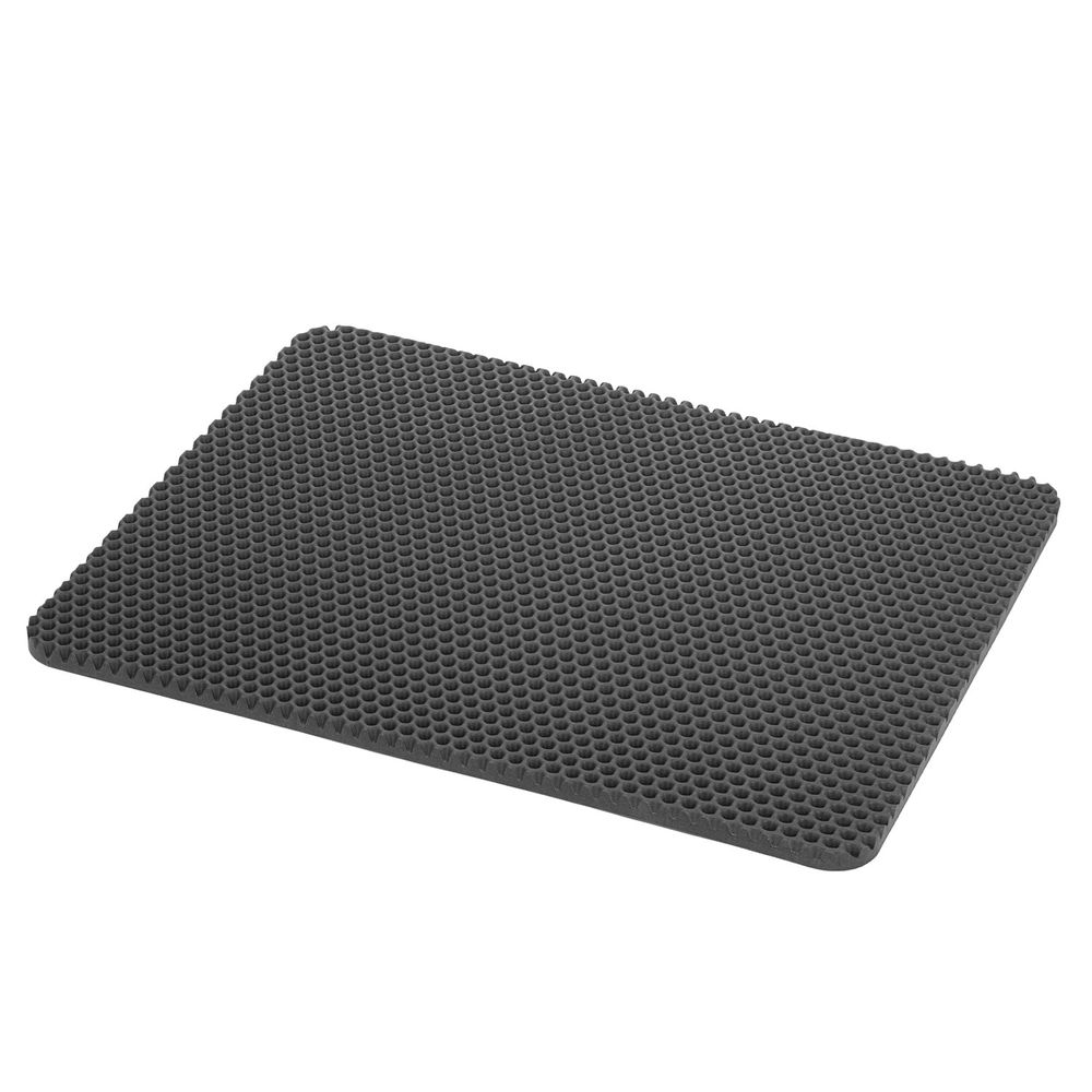 Коврик EVA / ЭВА универсальный 35х45 см ячеистый (СОТЫ) применим для сушки посуды, кухни, ванной, животных, цвет СЕРЫЙ, LAIMA