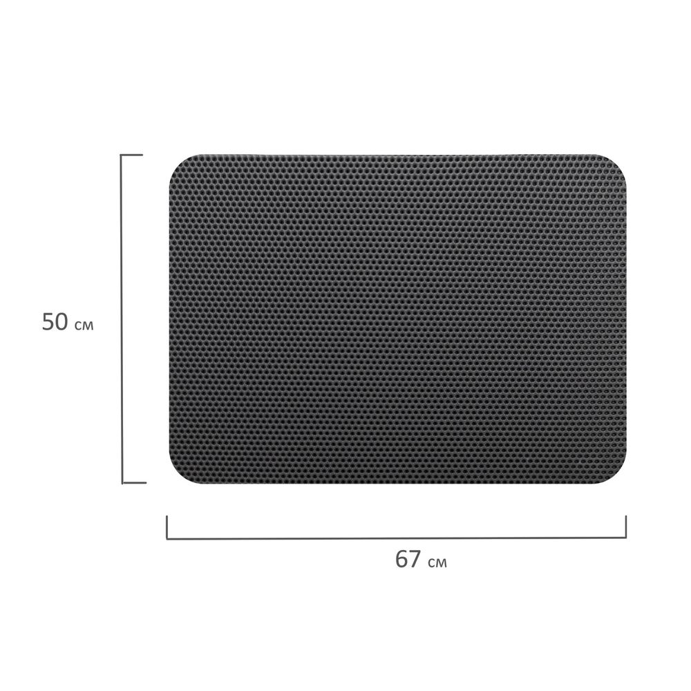 Коврик EVA / ЭВА универсальный 50х67см ячеистый (СОТЫ) применим для сушки посуды, кухни, ванной, прихожей, животных, цвет СЕРЫЙ LAIM