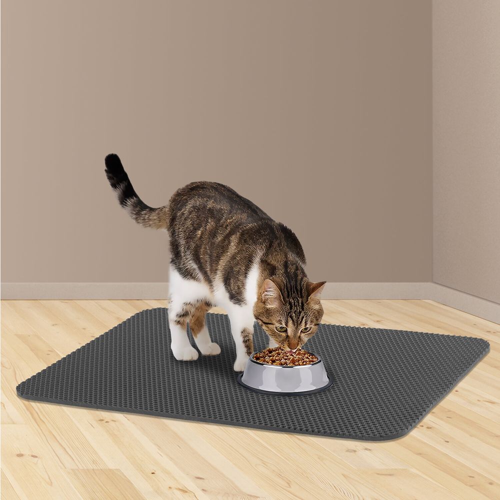 Коврик EVA / ЭВА универсальный 50х67см ячеистый (СОТЫ) применим для сушки посуды, кухни, ванной, прихожей, животных, цвет СЕРЫЙ LAIM