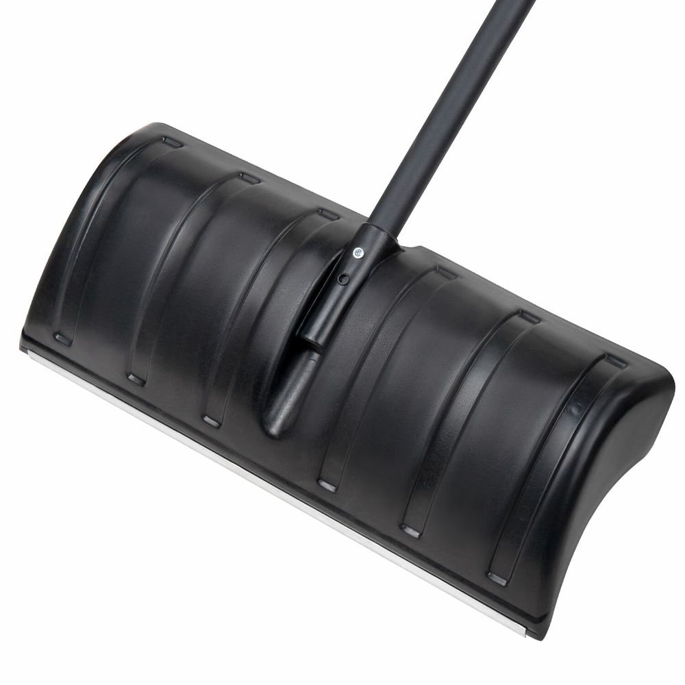 Лопата снеговая 60х30 см "СКРЕПЕРОК" ребра жесткости, алюминиевая планка, черенок с V-образной ручкой, ГРАНДМАСТЕР