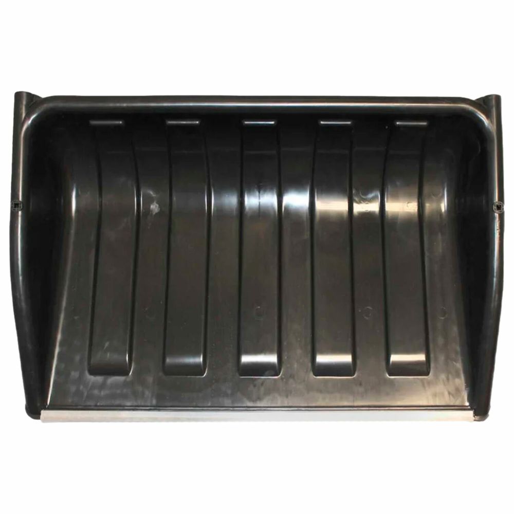 Лопата снеговая СКРЕПЕР 58х48 см пластиковый ЧЕРНЫЙ, алюминиевая планка, рукоятка 120 см, прочный, ГРАНДМАСТЕР