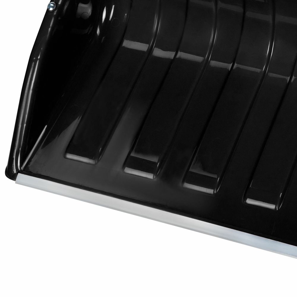 Лопата снеговая СКРЕПЕР 70х47 см пластиковый ЧЕРНЫЙ, алюминиевая планка, рукоятка 110 см, СУПЕРПРОЧНЫЙ, ГРАНДМАСТЕР