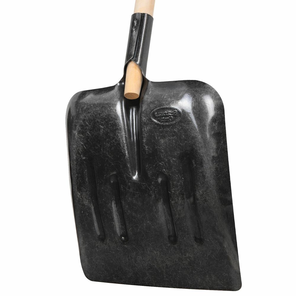 Лопата-ледоруб снеговая 33х37см "БУЛЬДОЗЕР" прочная РЕЛЬСОВАЯ СТАЛЬ, деревянный черенок, для мокрого снега, льда, щебня, ГРАНДМАСТЕР