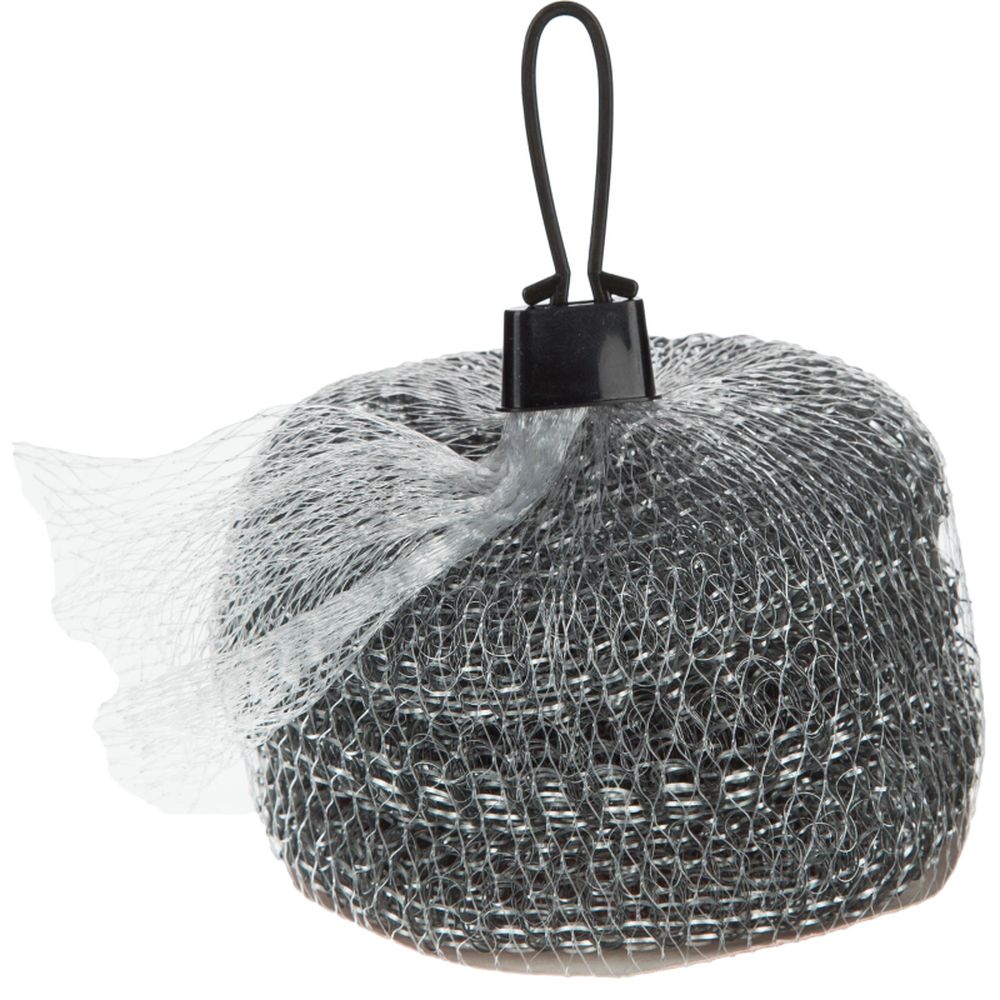 Губки мочалка спираль металлические Luscan 100х100х15мм 12г 3 шт/уп