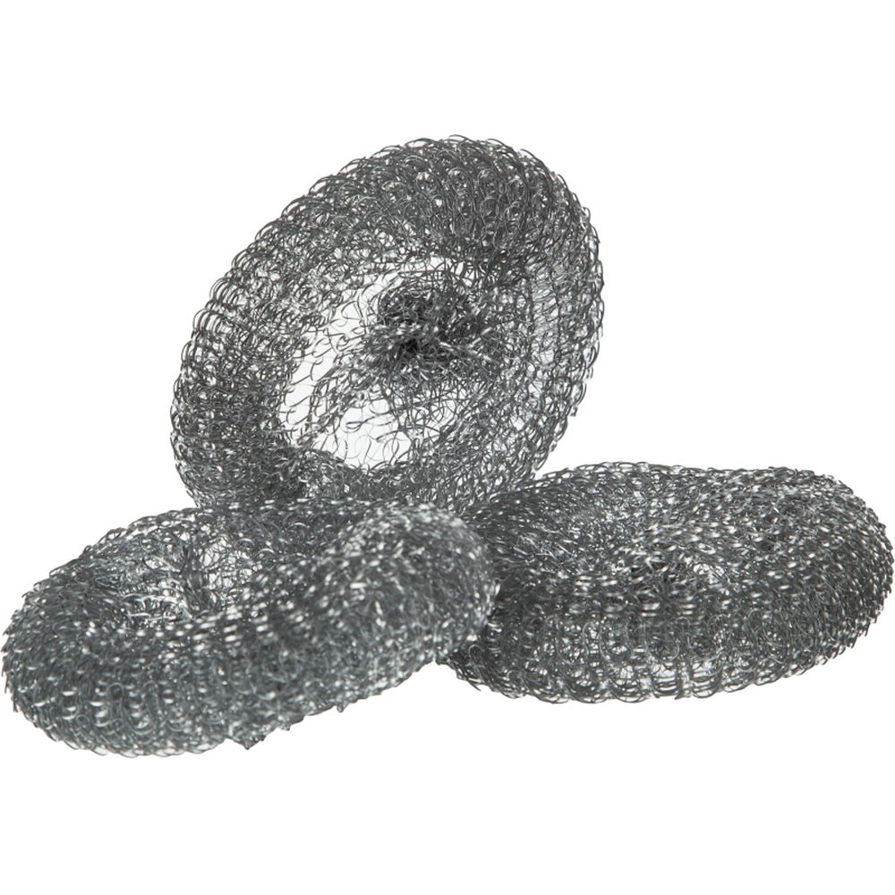 Губки мочалка спираль металлические Luscan 100х100х15мм 12г 3 шт/уп