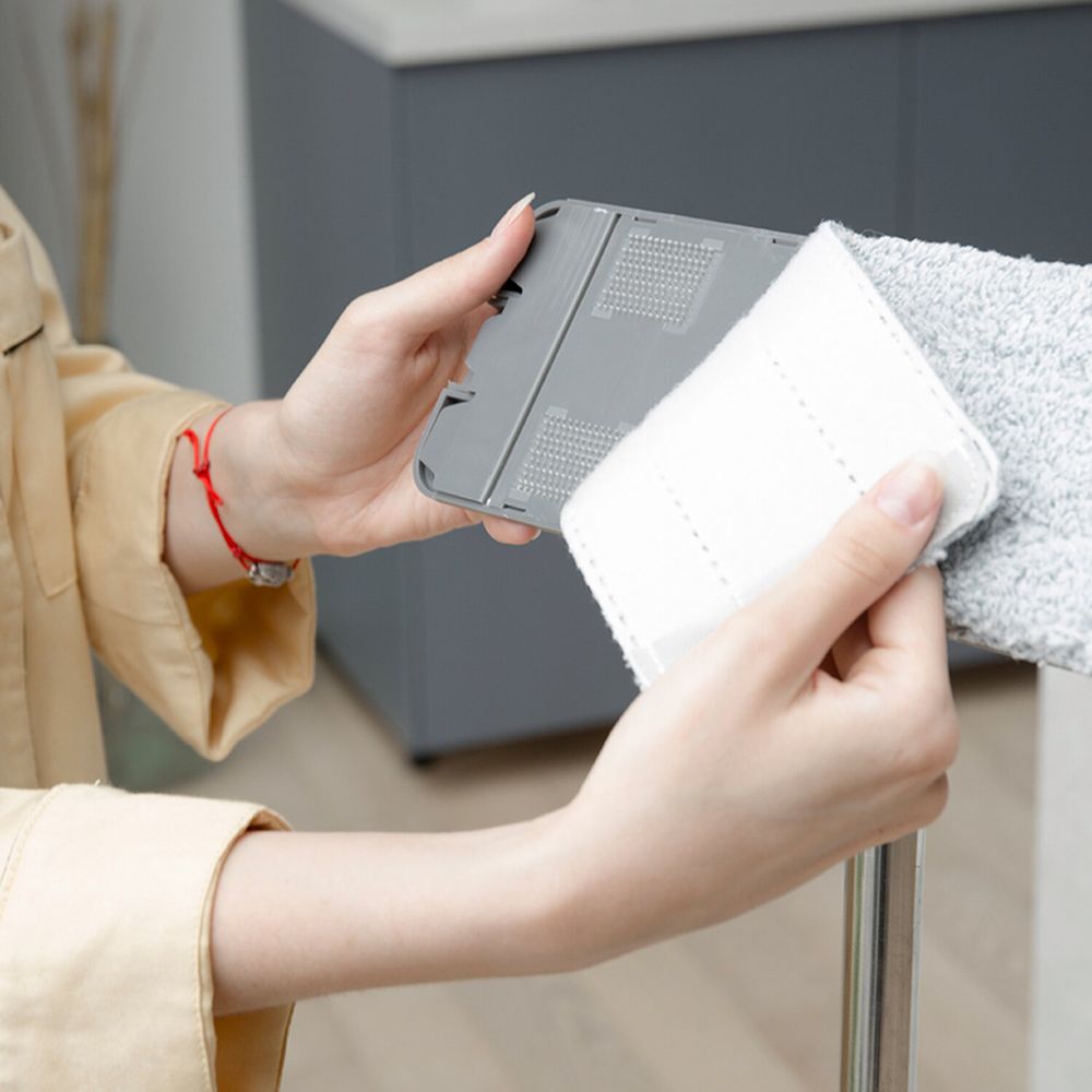 Комплект для уборки: швабра, ведро 8 л/7 л двухкамерное с отжимом, насадка, LIGHT MOP, MILEY