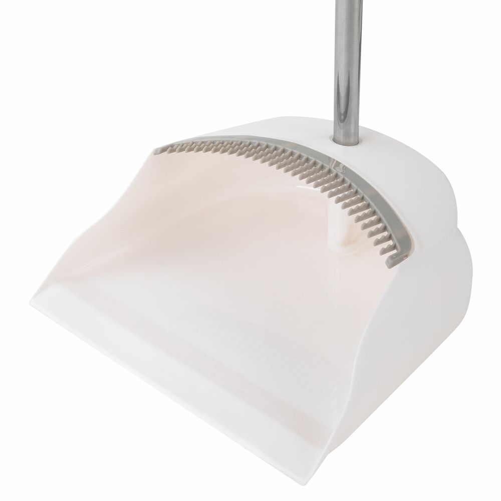 Совок для мусора + щетка на длинных рукоятках, 81 см, бело-серый, разборный, LAIMA