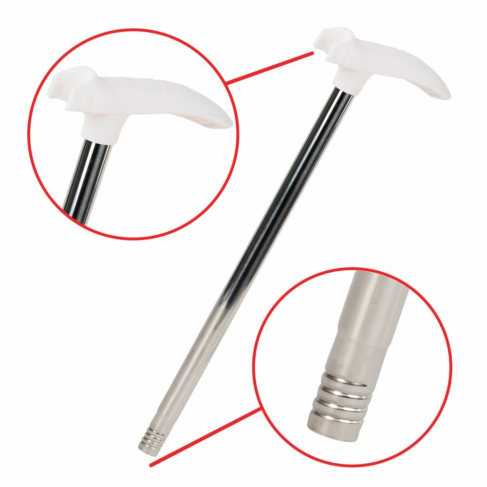 Совок для мусора + щетка на длинных рукоятках, 81 см, бело-серый, разборный, LAIMA