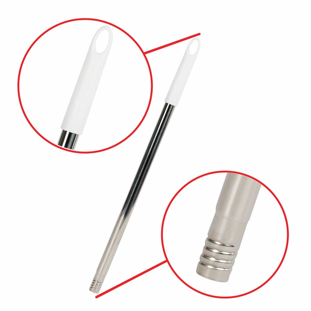 Совок для мусора + щетка на длинных рукоятках, 81 см, бело-серый, разборный, LAIMA