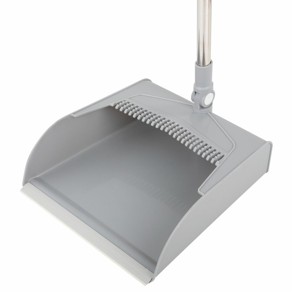 Совок для мусора + щётка на телескопических рукоятках 59-93 см, бело-серый, LAIMA