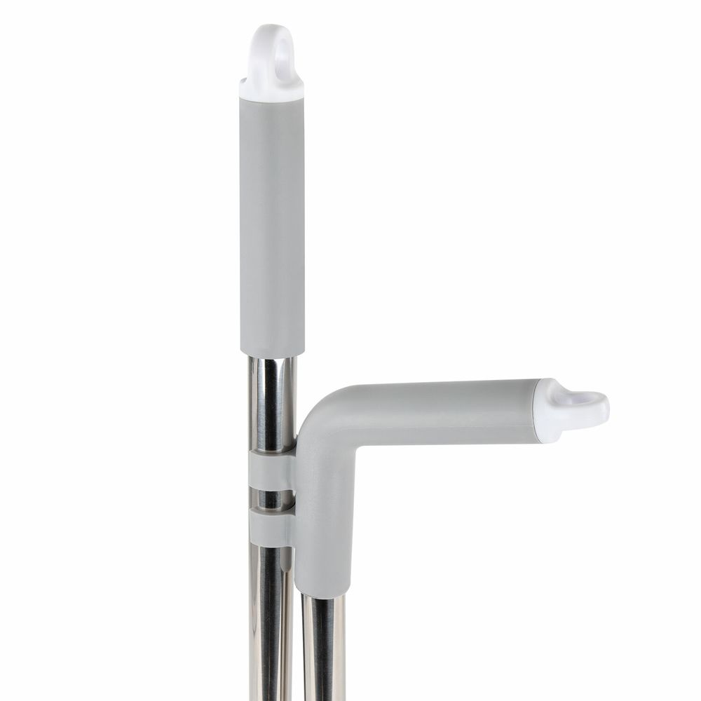 Совок для мусора + щётка на телескопических рукоятках 59-93 см, бело-серый, LAIMA