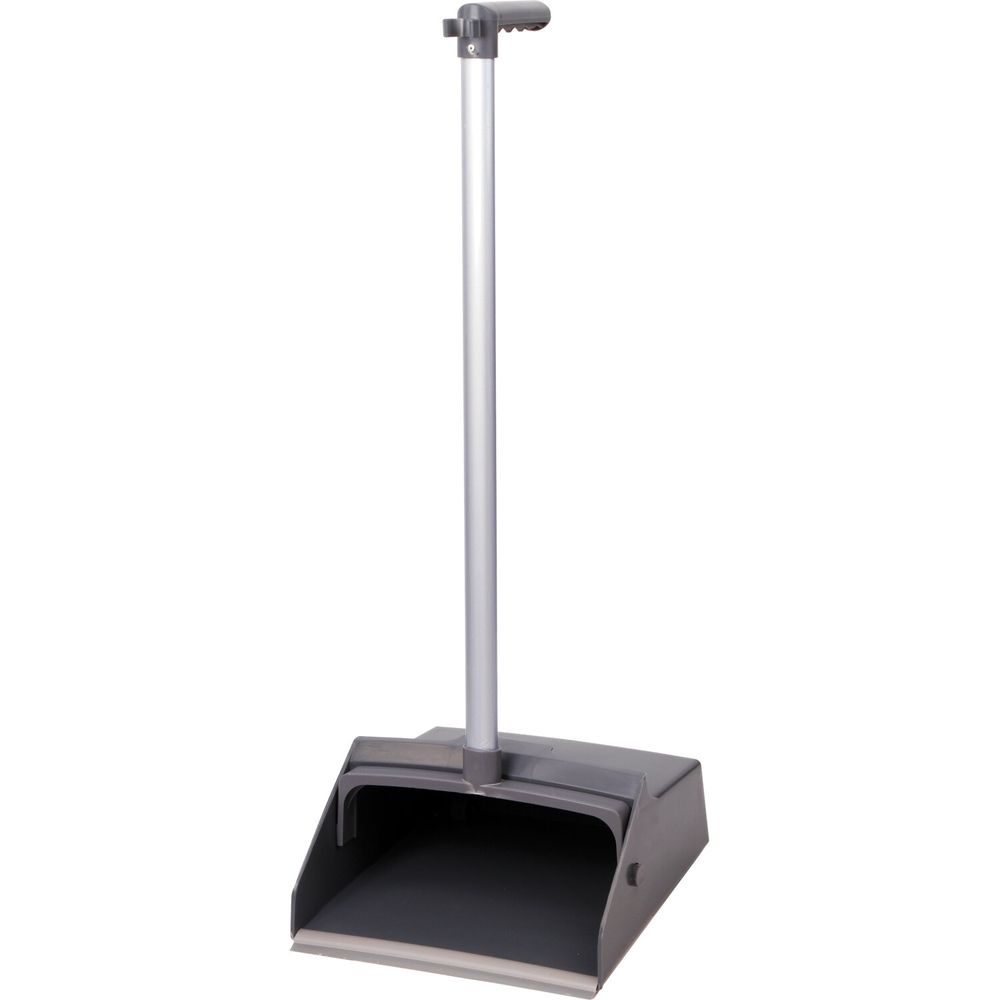 Совок для мусора + щетка, рукоятки 80 см, "БОЛЬШОЙ", для улицы, цеха, офиса, серый, LAIMA PROFESSIONAL