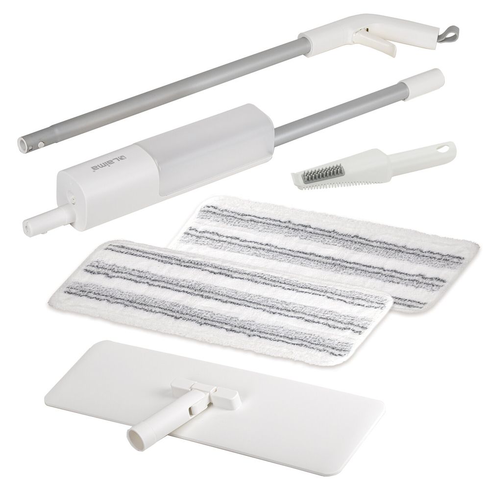 Швабра с распылителем NeoSpray luxe, 2 насадки T-Clean из плотной микрофибры, скребок, LAIMA