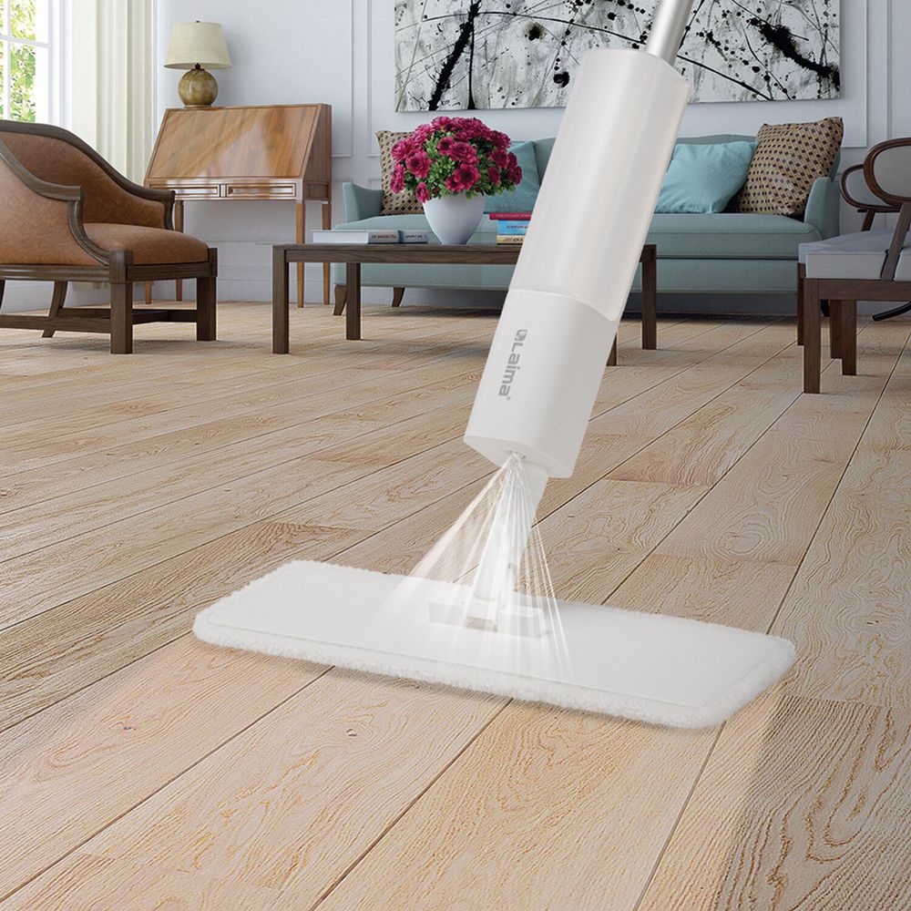 Швабра с распылителем NeoSpray luxe, 2 насадки T-Clean из плотной микрофибры, скребок, LAIMA