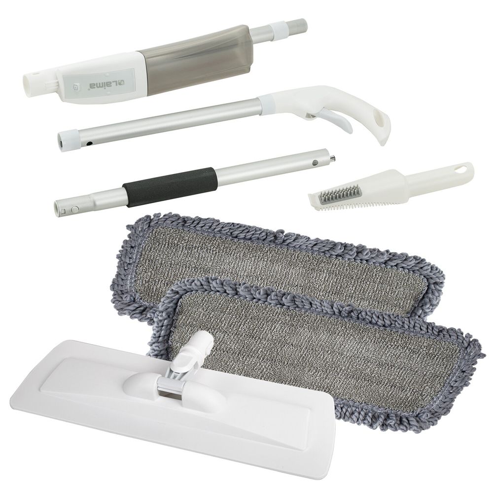 Швабра с распылителем UltraSpray X, 2 насадки из микрофибры объемный ворс, скребок, LAIMA