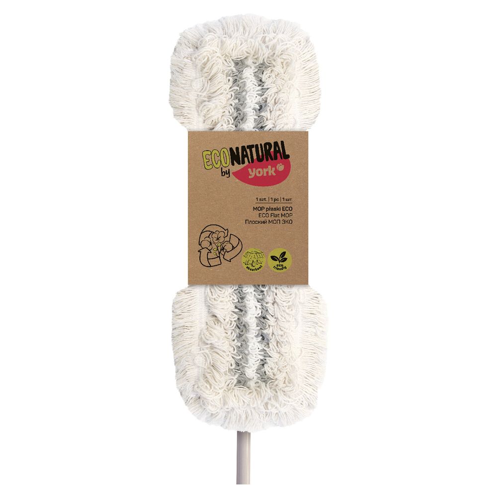Швабра с флаундером 40 см с насадкой МОП, черенок 85-145 см, насадка МОП (арт. 1408-1326), YORK
