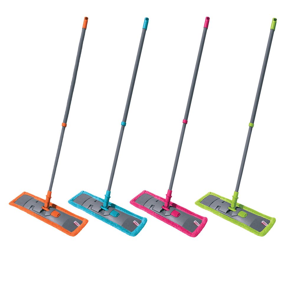 Швабра с флаундером 40 см, телескопический черенок 130 см, еврорезьба, МОП микрофибра (ТИП К), YORK