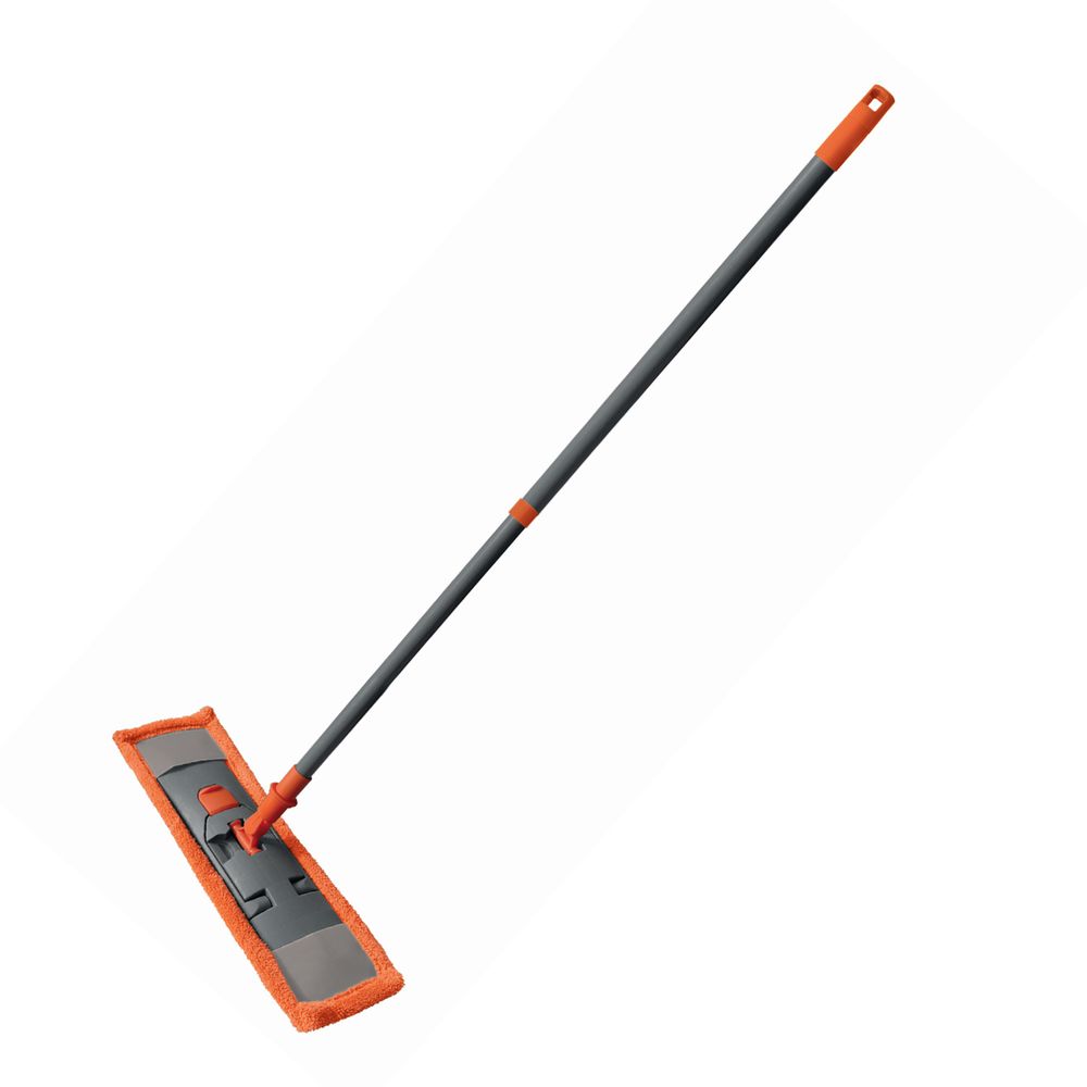 Швабра с флаундером 40 см, телескопический черенок 130 см, еврорезьба, МОП микрофибра (ТИП К), YORK