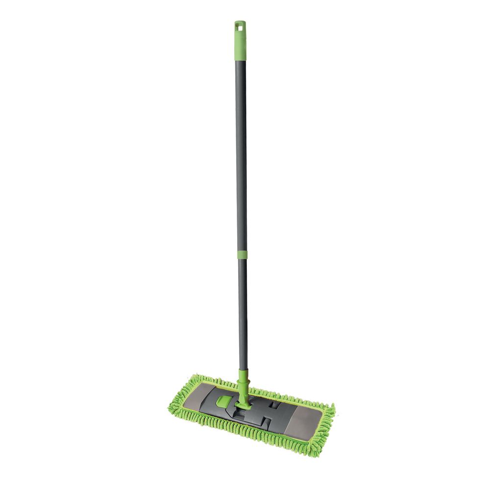 Швабра с флаундером 40 см, телескопический черенок 130 см, еврорезьба, МОП микрофибра (ТИП К), YORK