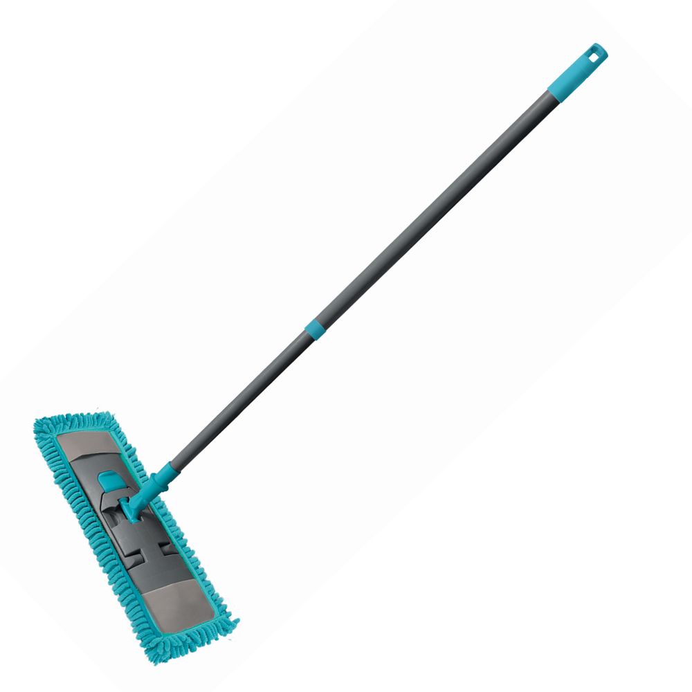 Швабра с флаундером 40 см, телескопический черенок 130 см, еврорезьба, МОП микрофибра (ТИП К), YORK