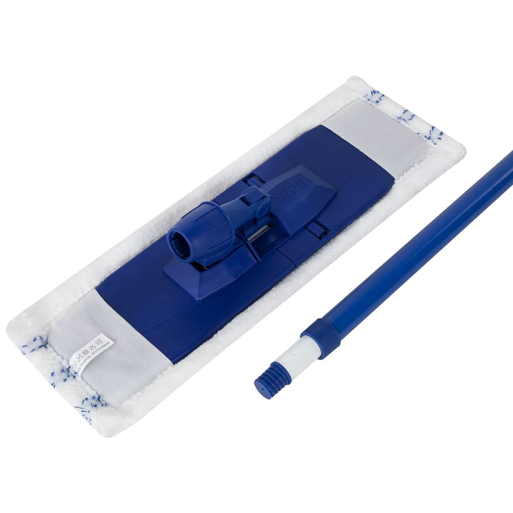 Швабра с флаундером 40 см, телескопический черенок 140 см, еврорезьба, МОП микрофибра (ТИП К), YORK