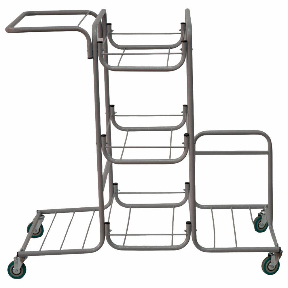 Тележка уборочная Eco-Force МНОГОФУНКЦИОНАЛЬНАЯ MEGA 2 ведра по 25 л, отжим, 3 поддона, держатель и основание для мешка, мешок