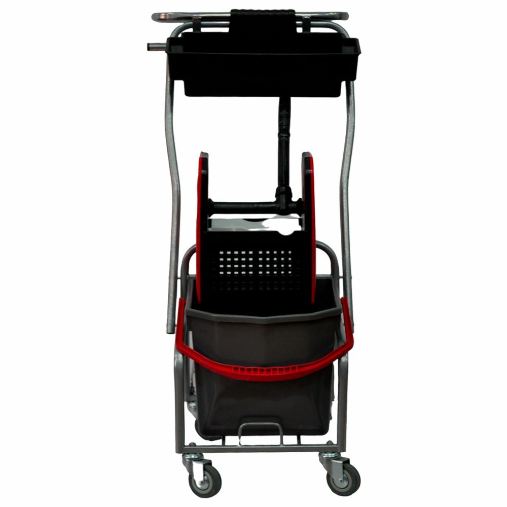 Тележка уборочная Eco-Force, 1 ведро 25л, отжим, лоток для химии, держатель для мешка, металлический каркас, бесшумные колеса