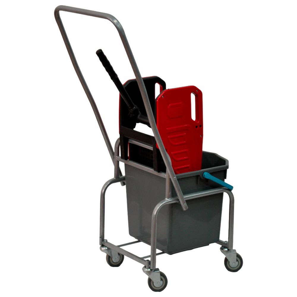 Тележка уборочная Eco-Force, 1 съемное ведро 25 л, отжим, металлический каркас, бесшумные колеса
