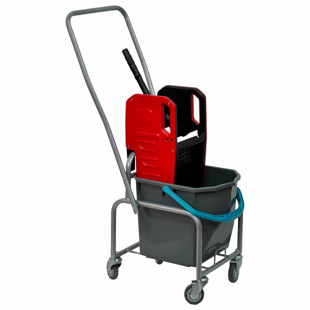 Тележка уборочная Eco-Force, 1 съемное ведро 25 л, отжим, металлический каркас, бесшумные колеса