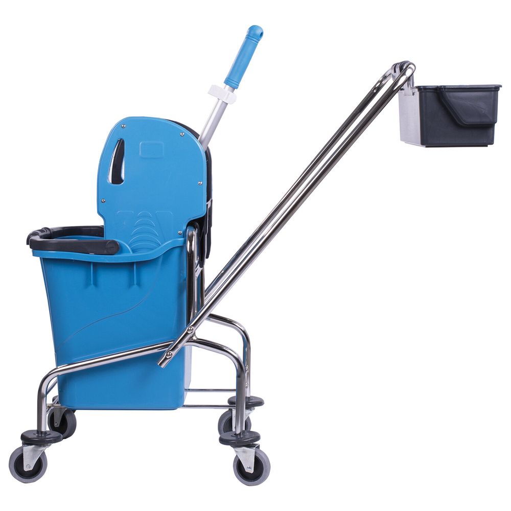 Тележка уборочная, 1 съемное ведро 25 л, механический отжим, корзина, BRABIX, Турция