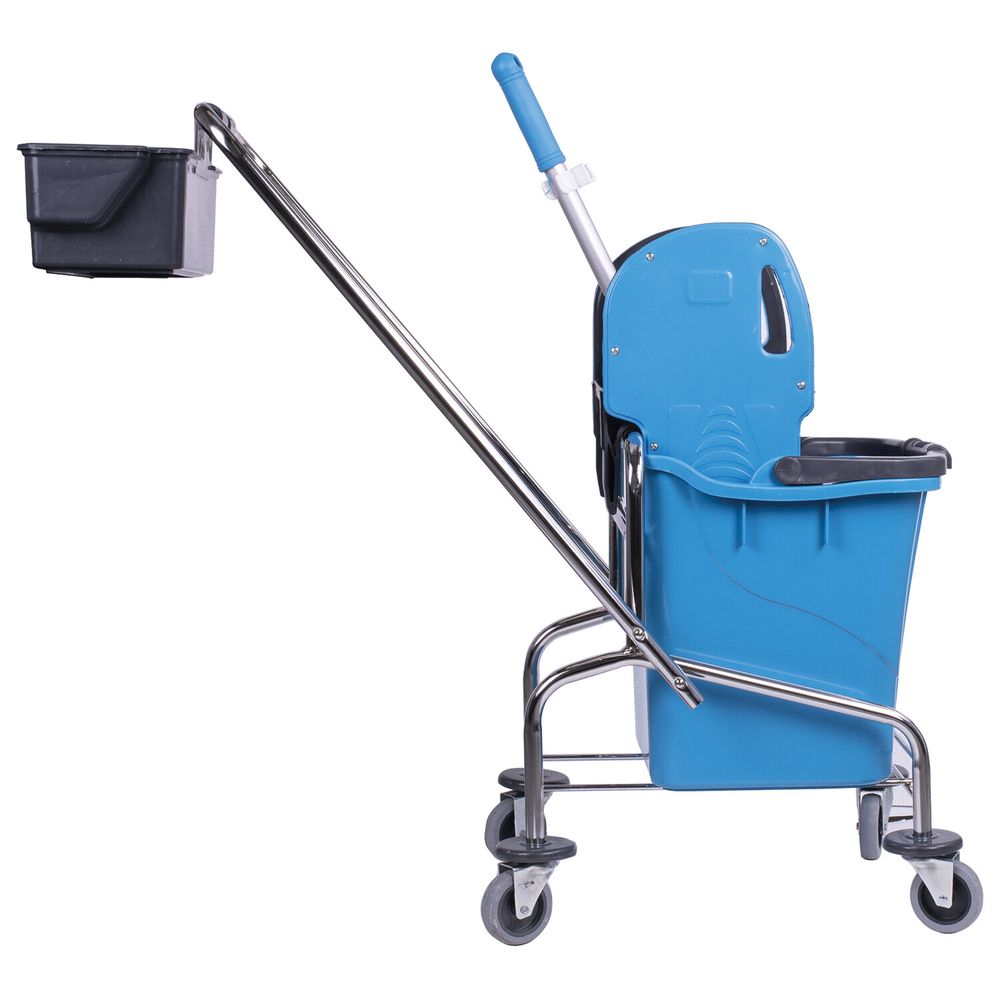 Тележка уборочная, 1 съемное ведро 25 л, механический отжим, корзина, BRABIX, Турция