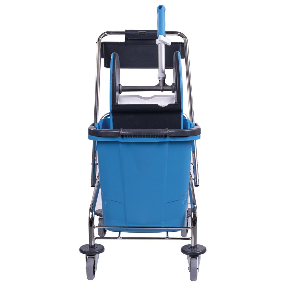 Тележка уборочная, 1 съемное ведро 25 л, механический отжим, корзина, BRABIX, Турция