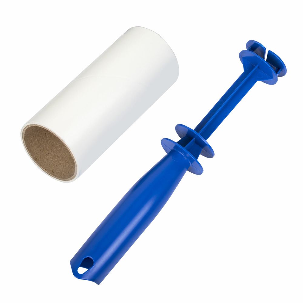 Ролик для чистки одежды / мебели от шерсти, ворсинок, пыли, волос + 12 сменных блоков по 50 листов, суперлипкий, LAIMA