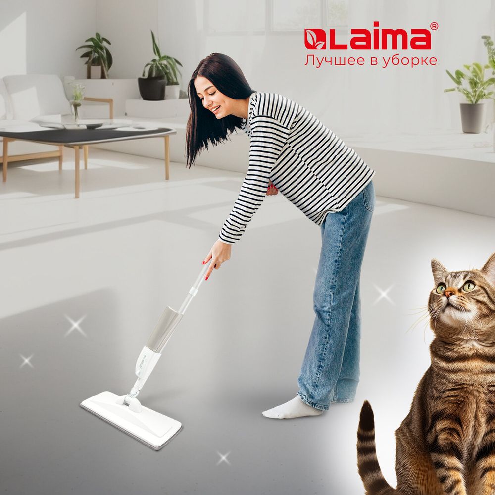 Насадки МОП для швабры липучка, КОМПЛЕКТ 2 шт., микрофибра, объемный ворс, 41х14 см, LAIMA