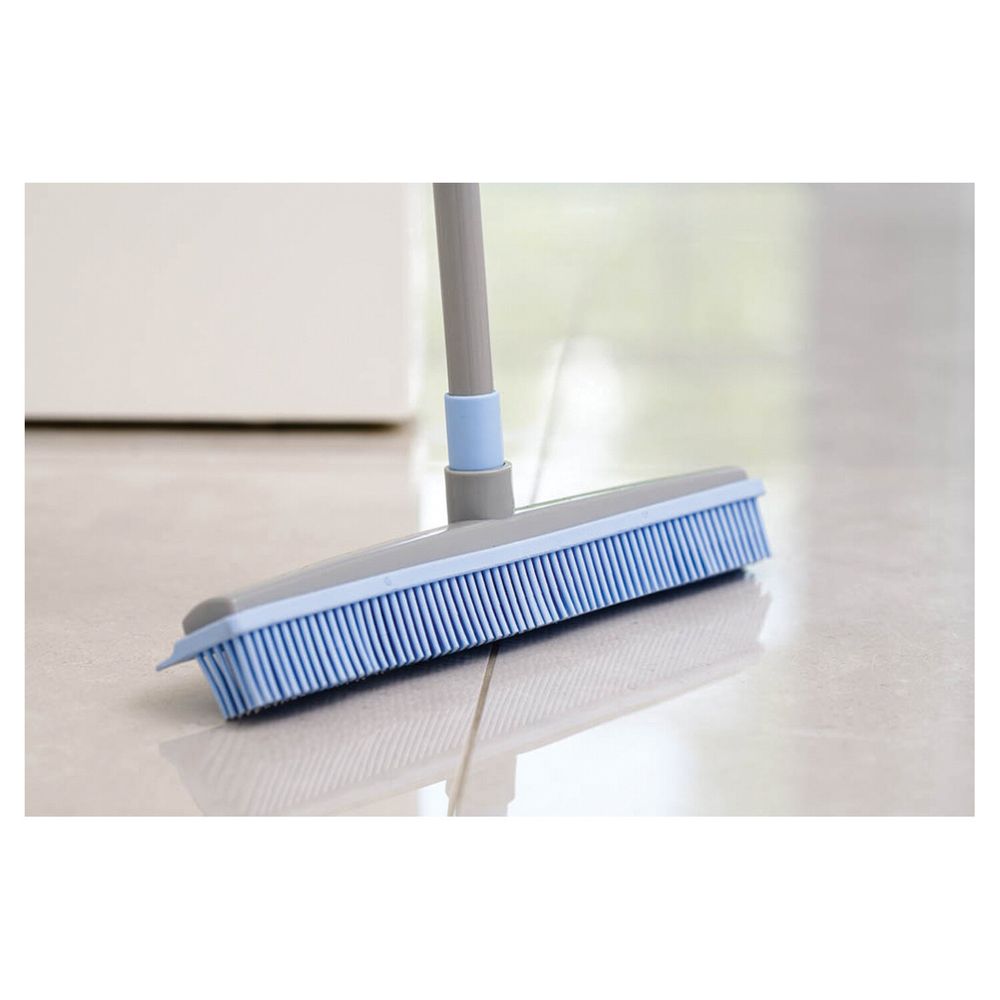 Швабра-сгон щётка с резиновой щетиной BACTERIA STOP 32 см, щетина 5,5 см, рукоятка 80-140 см, YORK