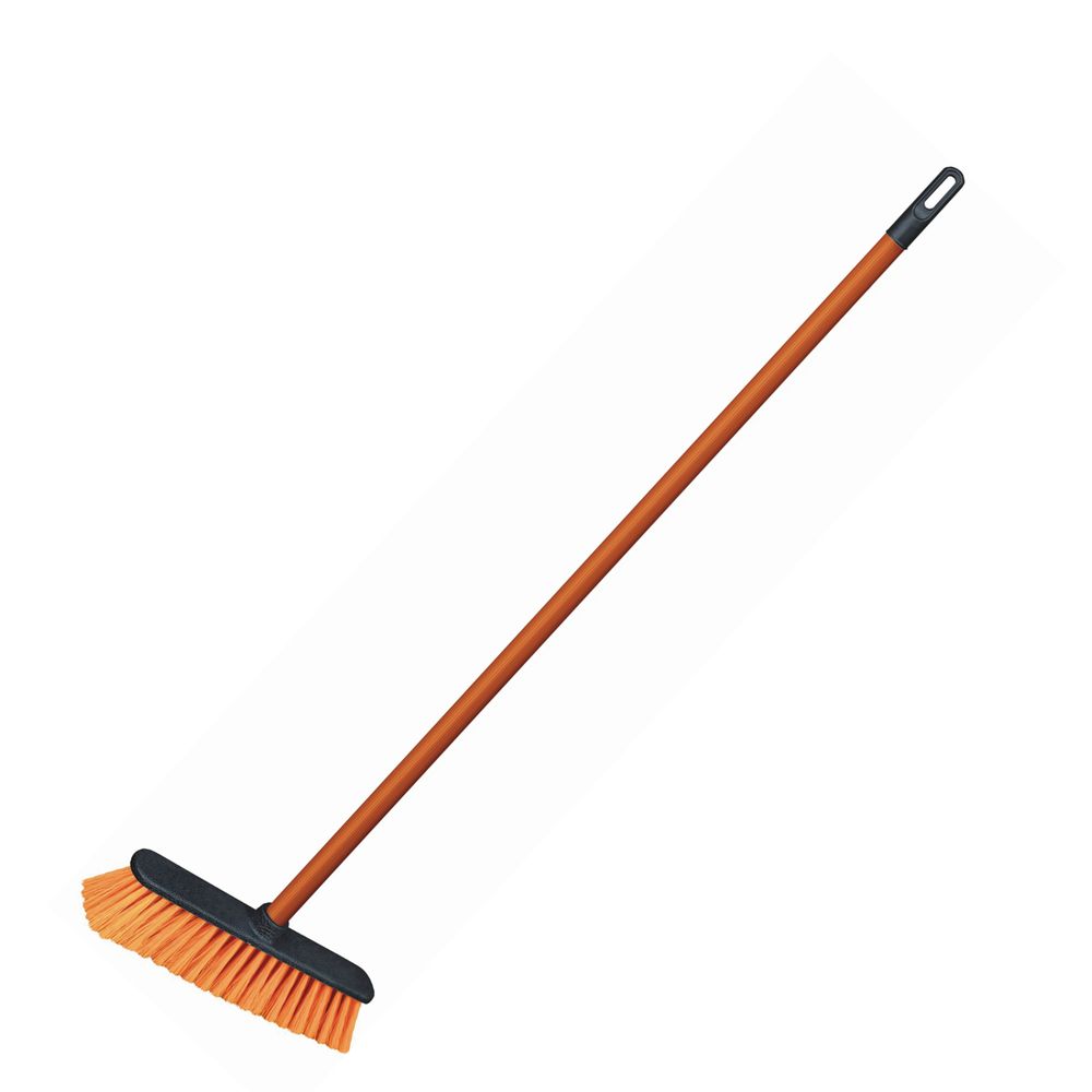 Щетка для уборки с черенком 110 см, ширина 31 см, щетина 7 см, пластиковая, еврорезьба, AZUR